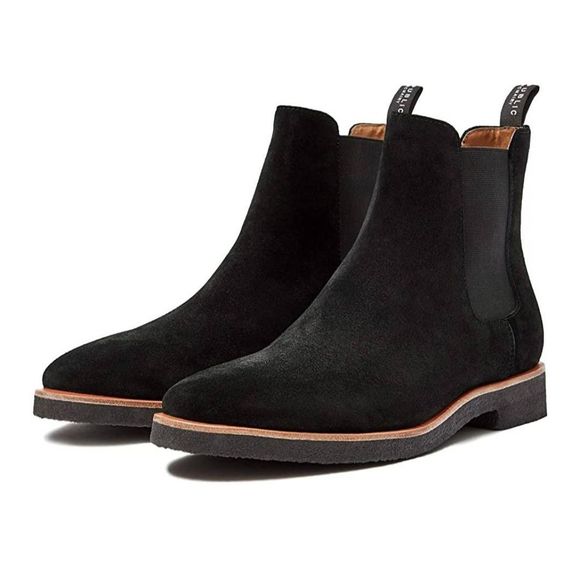 New Republic by Mark McNairy Black Suede Harvey Chelsea Boot 9.5 - Picture 1 of 10